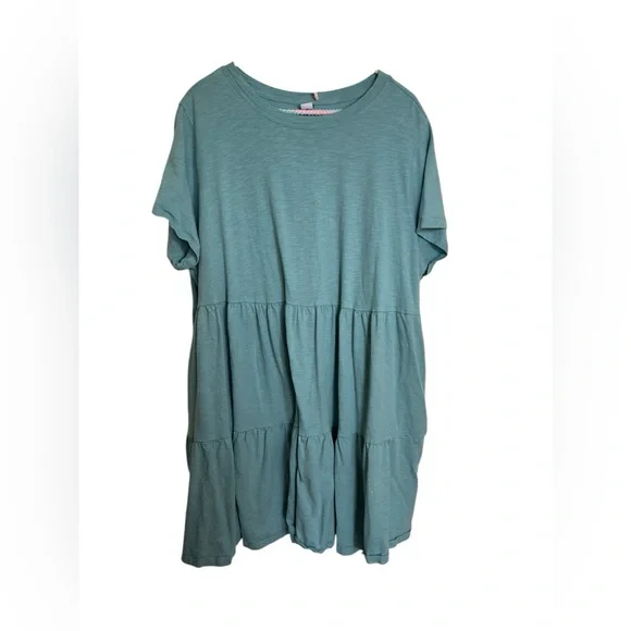 Old Navy Light Blue Tiered Swing T-Shirt Dress – Size 3X - Picture 6 of 6